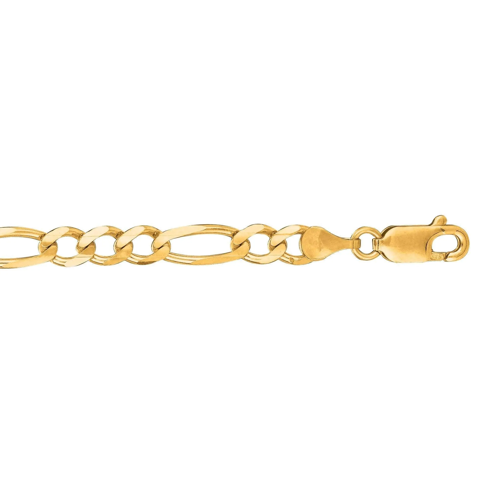 14K Gold 4.5mm Solid Figaro Chain 18" 20" 22" 24"