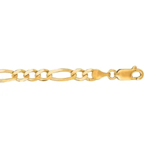 14K Gold 4.5mm Solid Figaro Chain 18" 20" 22" 24"