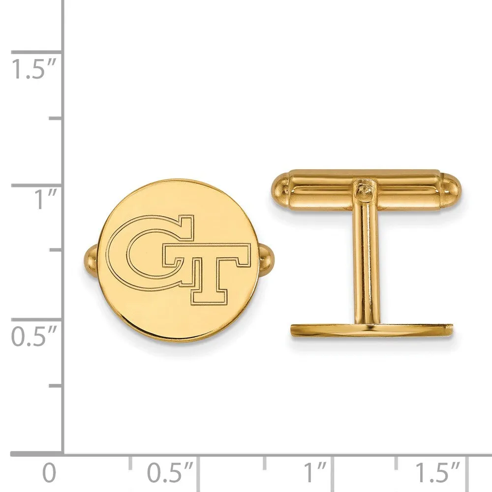 14k Gold Georgia Institute of Technology G-T Cuff Links