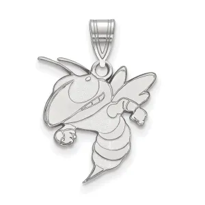 14k White Gold Georgia Institute of Technology Yellow Jacket Large Pendant