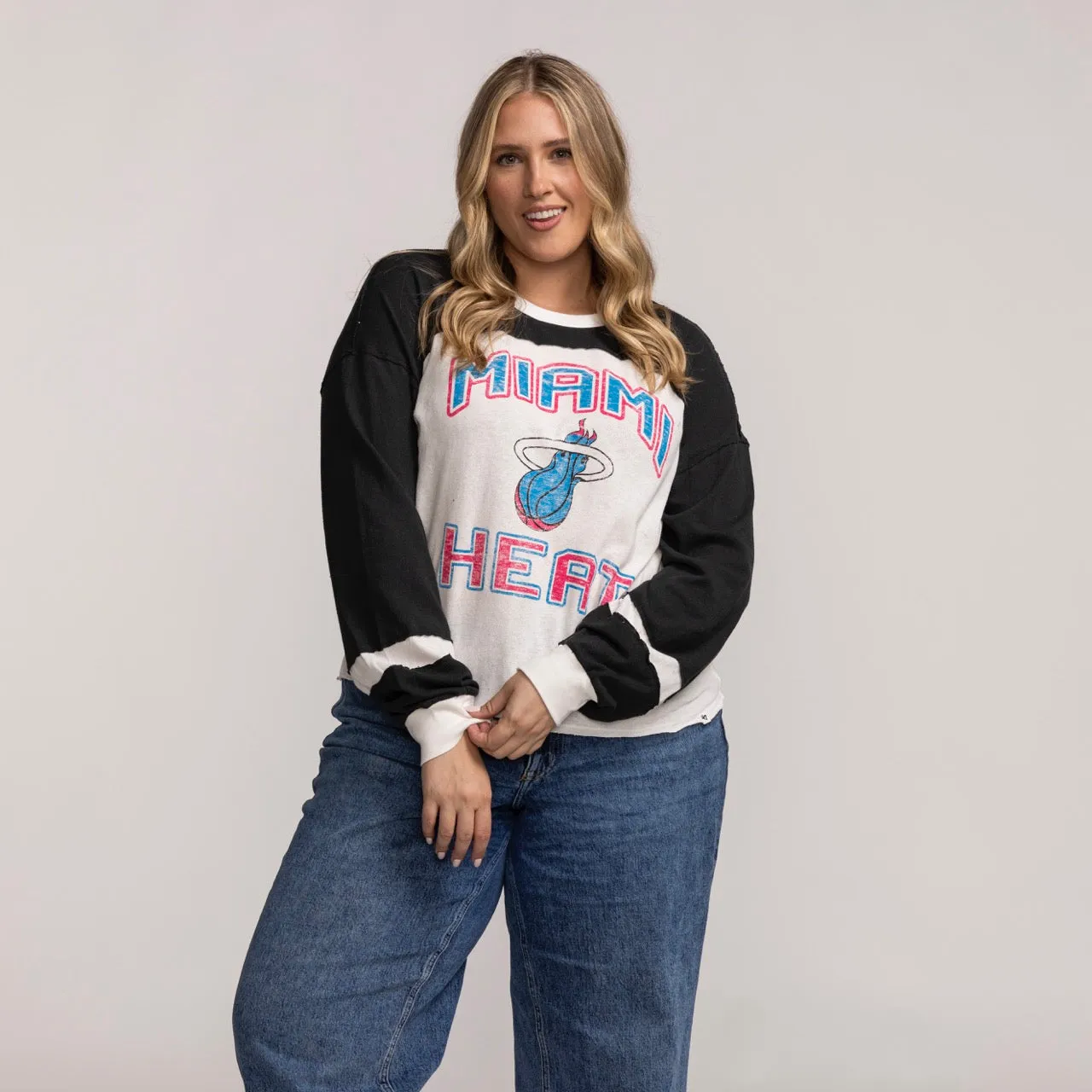 '47 Brand Miami HEAT Orignal Vice Women's Long Sleeve Tee