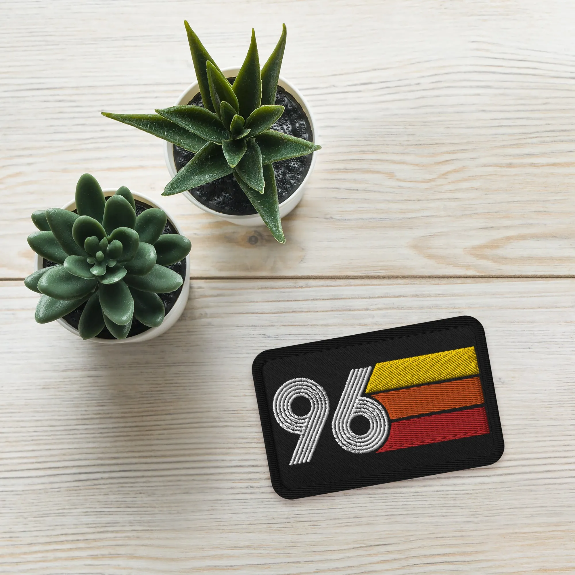 96 - 1996 Retro Birthday Year Embroidered patches