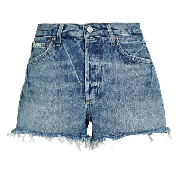 AGOLDE Parker Cut-Off Denim Shorts Medium Wash Size 23