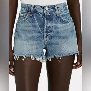 AGOLDE Parker Cut-Off Denim Shorts Medium Wash Size 23