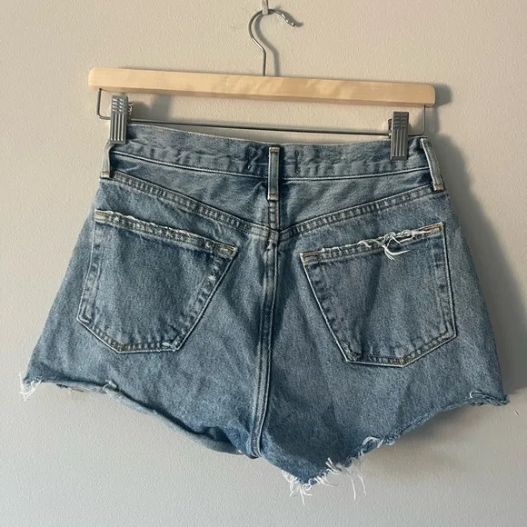 AGOLDE Parker Cut-Off Denim Shorts Medium Wash Size 23