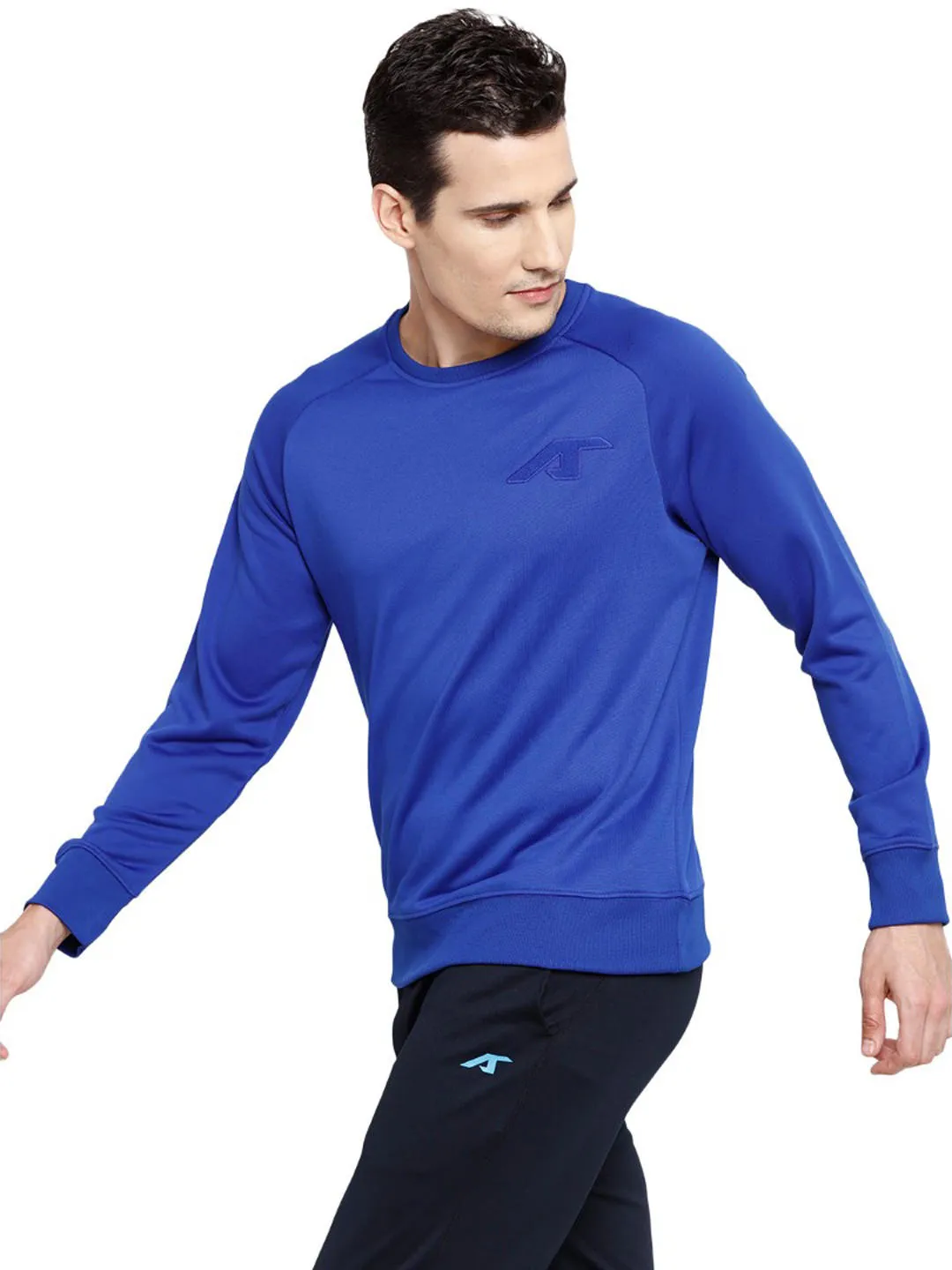 Alcis Men Blue Solid Sweatshirt 129MSS380
