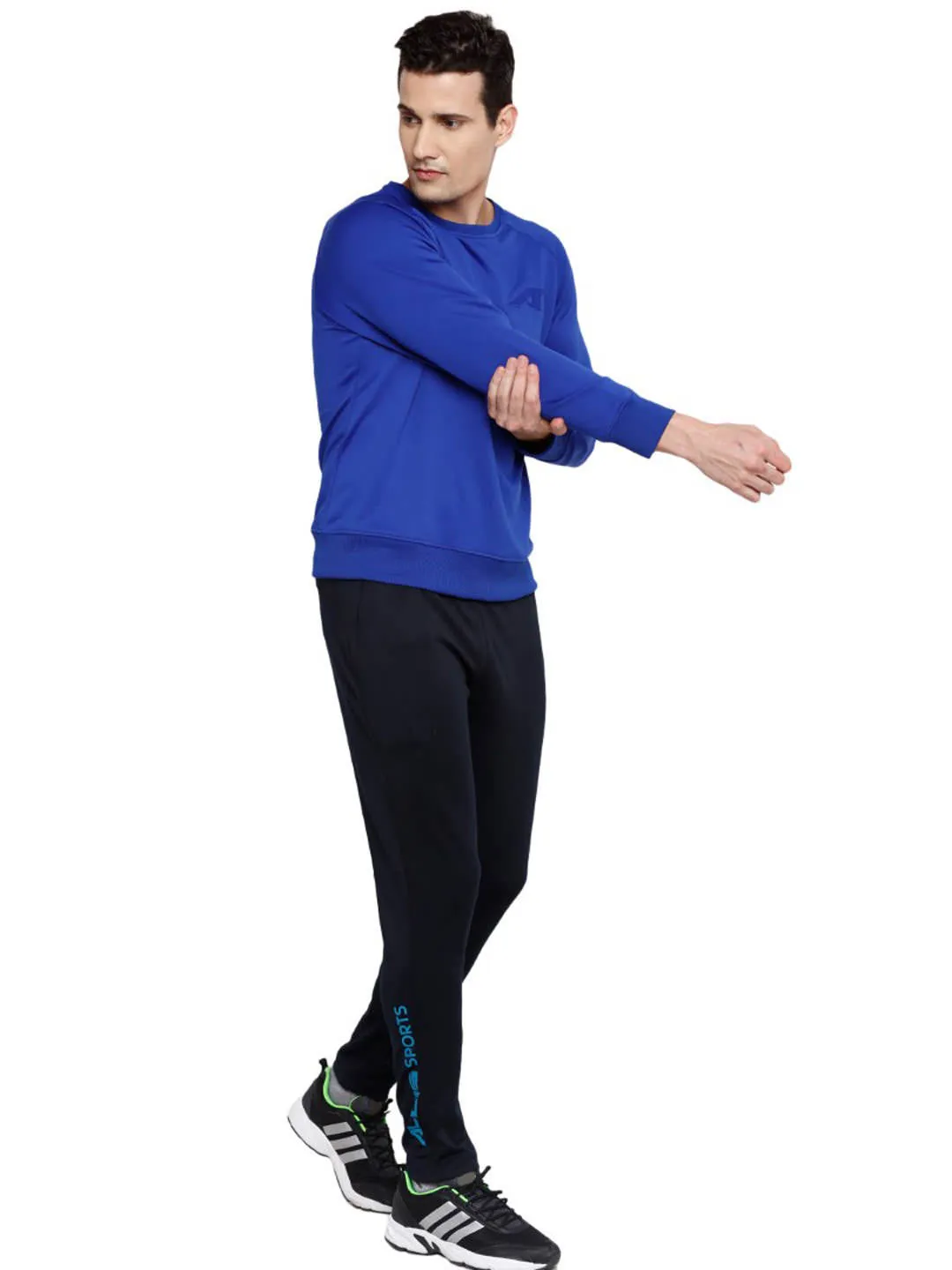 Alcis Men Blue Solid Sweatshirt 129MSS380