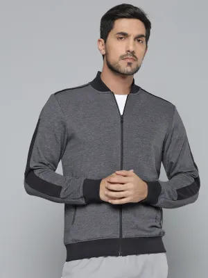 Alcis Men Charcoal Printed Sweatshirt