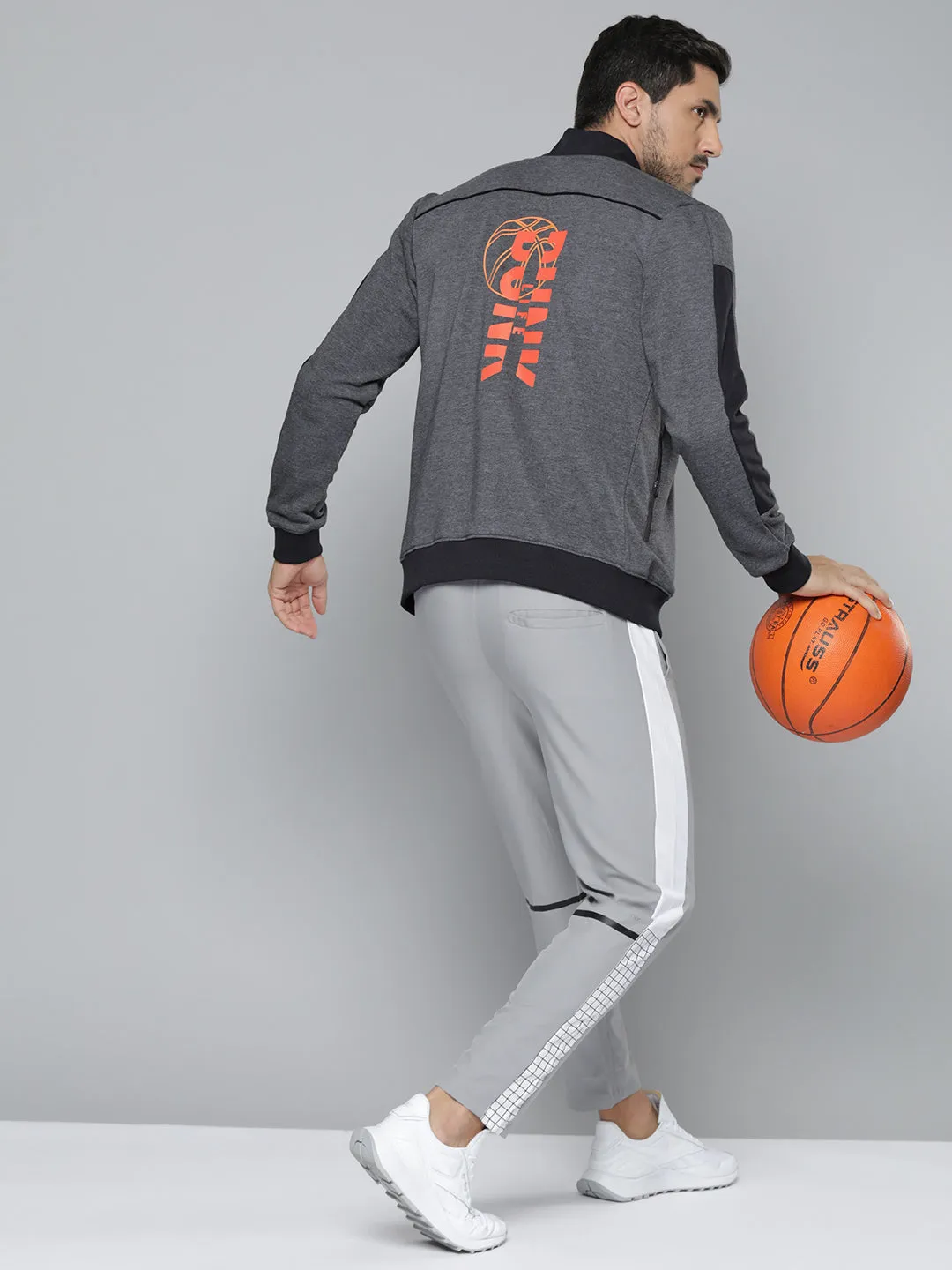 Alcis Men Charcoal Printed Sweatshirt