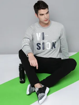 Alcis Men Grey Printed Sweatshirt