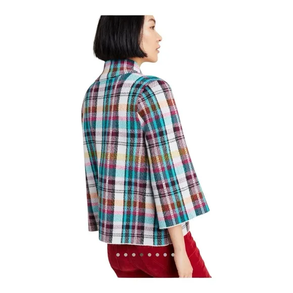 ANTHROPOLOGIE | Rosetta Cropped Plaid Jacket in Rosetta Plaid, Size Large