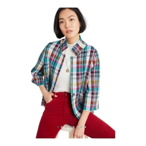 ANTHROPOLOGIE | Rosetta Cropped Plaid Jacket in Rosetta Plaid, Size Large