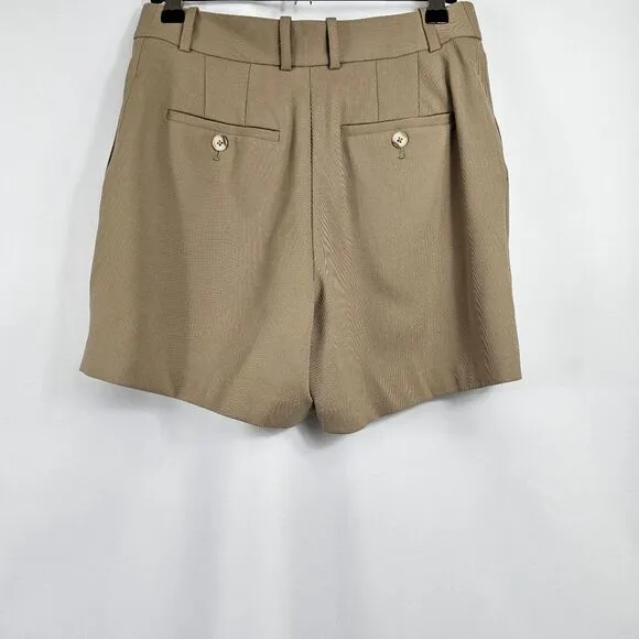 Aritzia Babaton Tailored Shorts in Tan Size 4