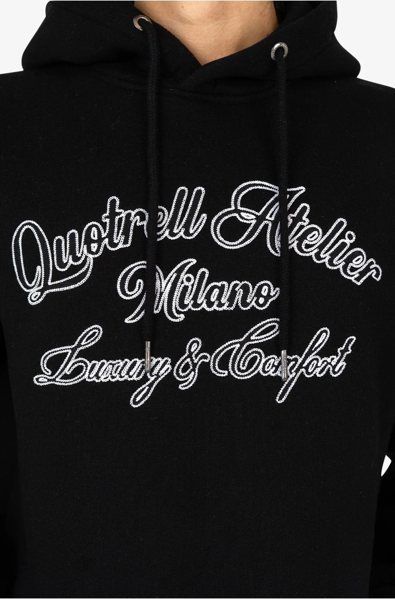 ATELIER MILANO CHAIN HOODIE | BLACK/WHITE