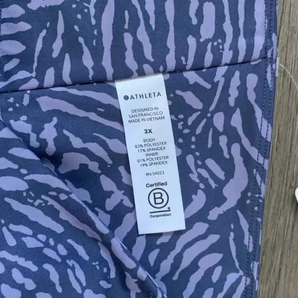Athleta Ace Printed 13.5” Tennis Skort - Size 3X - Fiji Medieval Violet - NWT