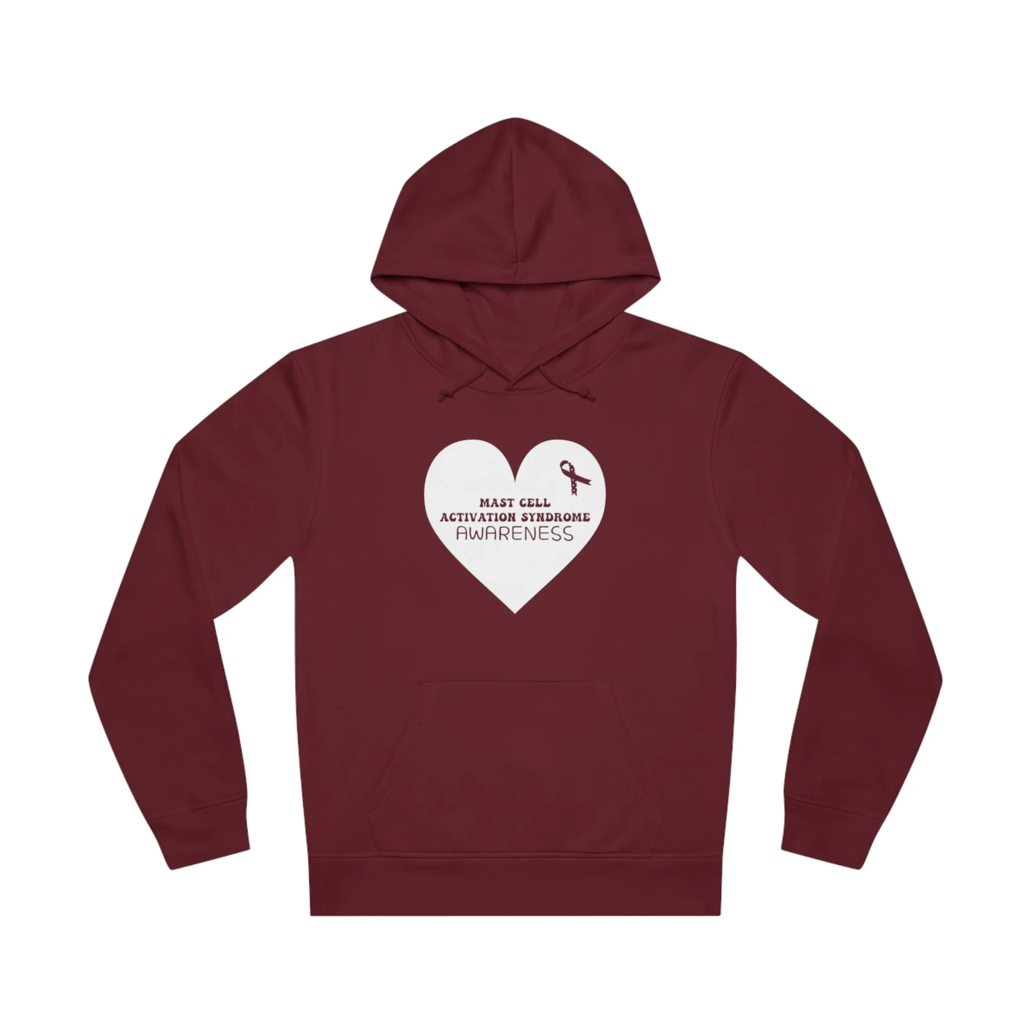 Awareness Heart - Mast Cell Activation Syndrome, Unisex Organic Drummer Hoodie, Printed
