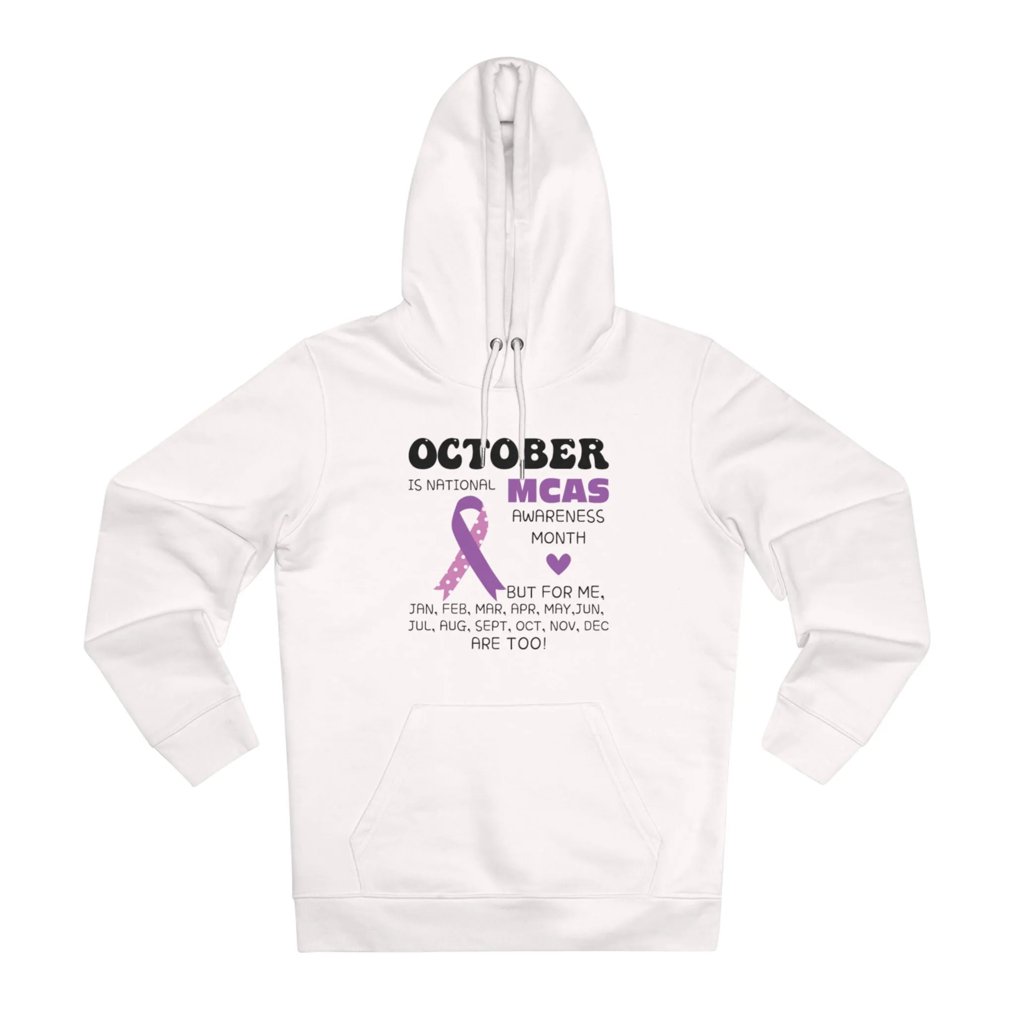 Awareness Month - MCAS in Pastel Aesthetic | Unisex Heavy Blend Organic Hoodie Sweatshirt