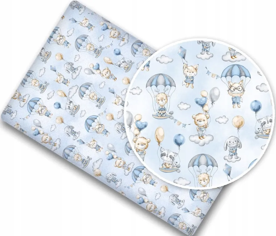Baby Fitted Sheet 100% Cotton Mattress Toddler Bed 140x70cm Walk in the Clouds