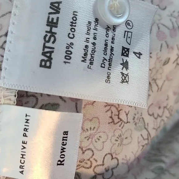 Batsheva x Laura Ashley Westport Short In Rowena Dainty Floral Boho Riche Size 4