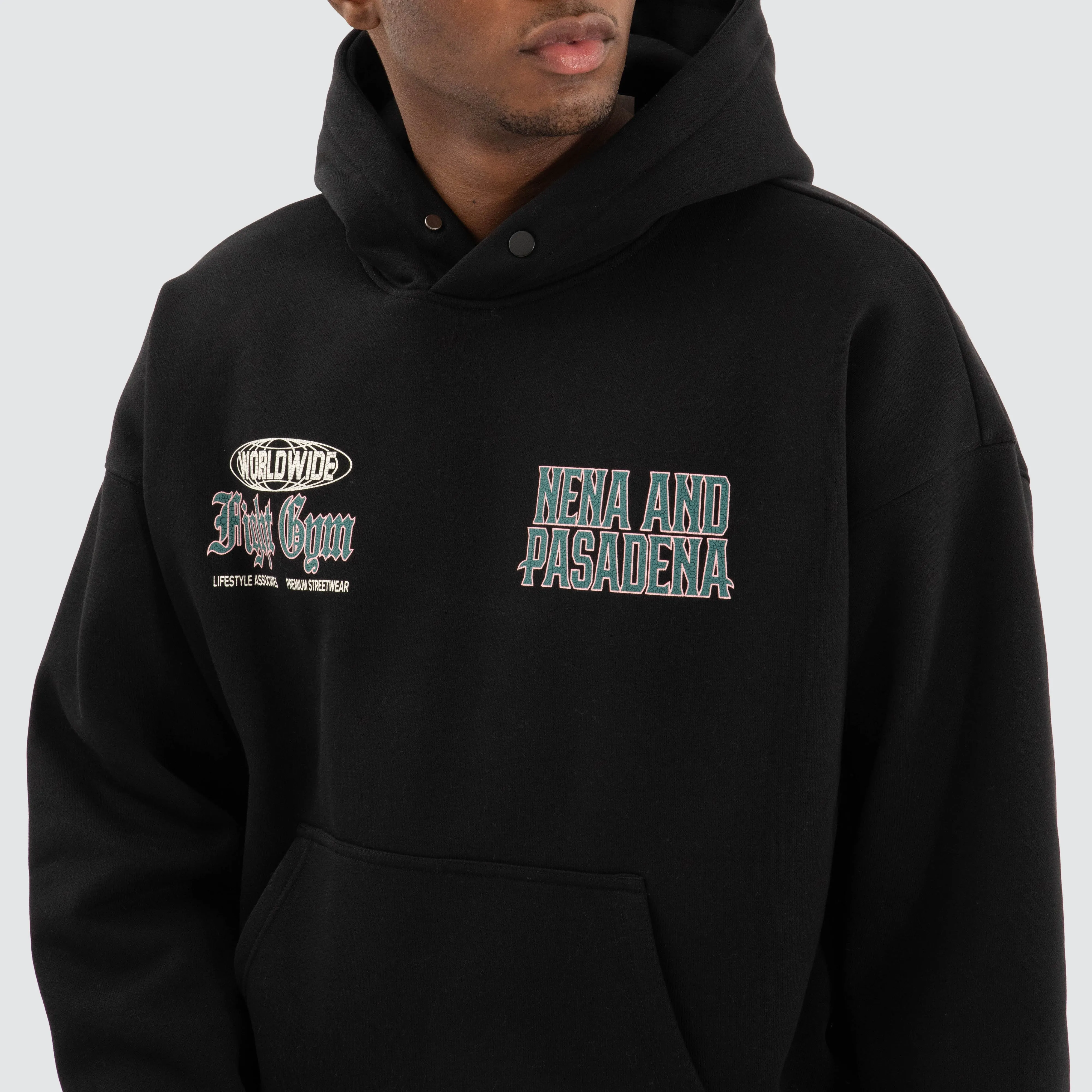 Battle Box Fit Hoodie Jet black