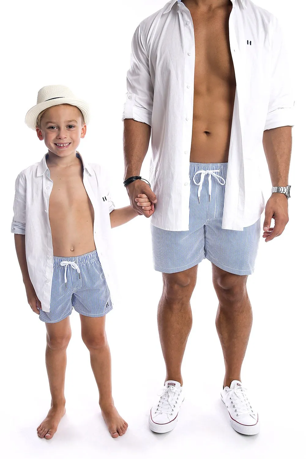 Beau Hudson Kid's Coastal Pinstripe Swim Shorts- FINAL SALE