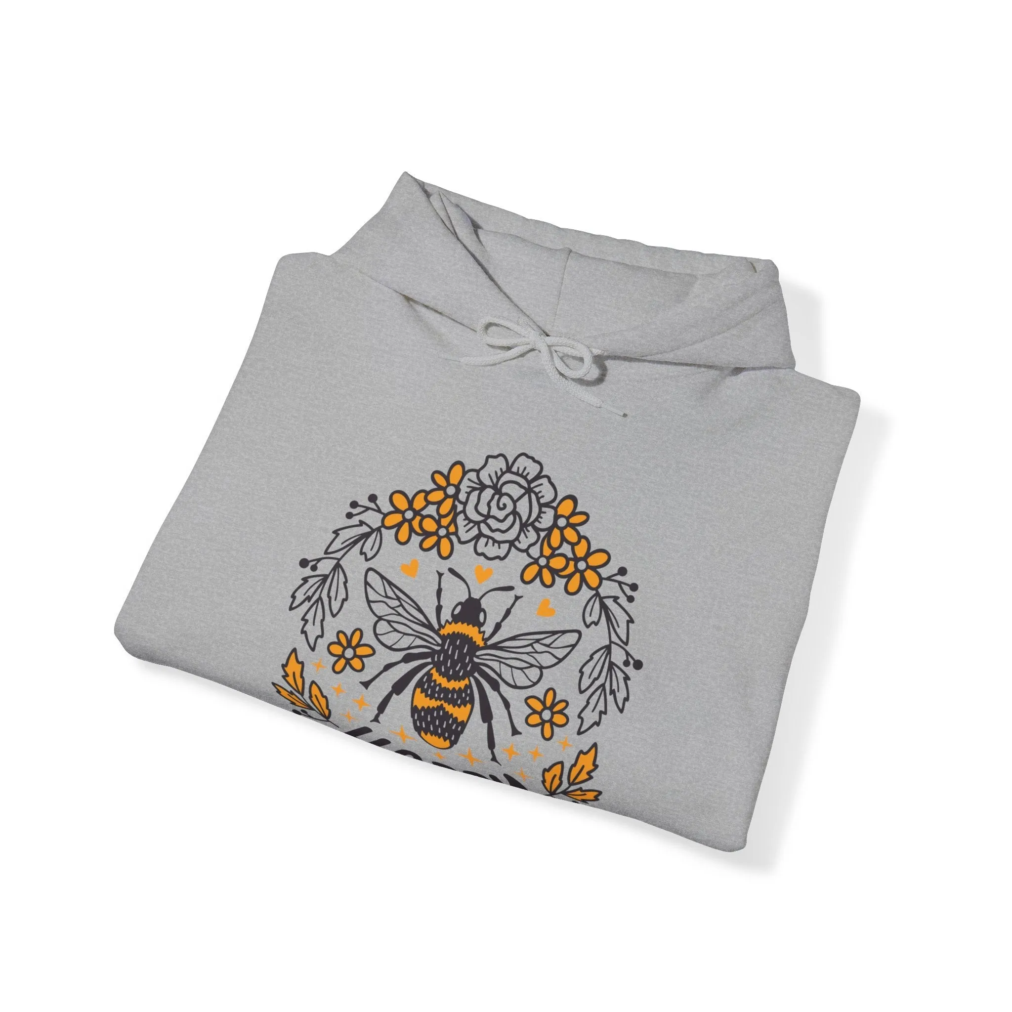 Bee Happy, Heavy Blend™ Hooded Sweatshirt