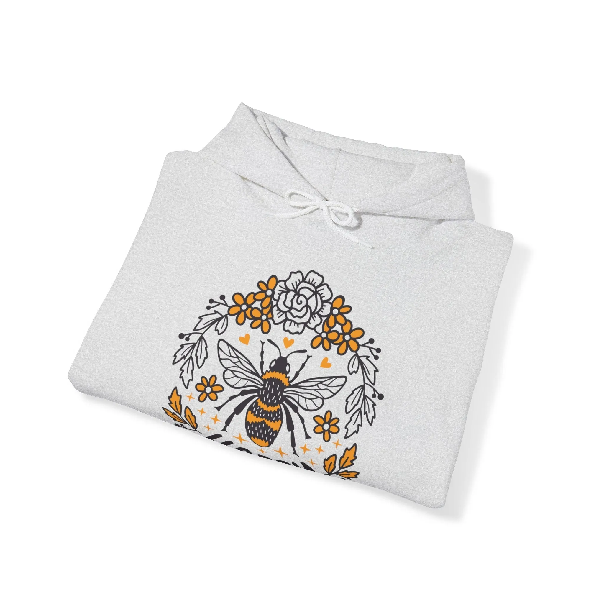 Bee Happy, Heavy Blend™ Hooded Sweatshirt