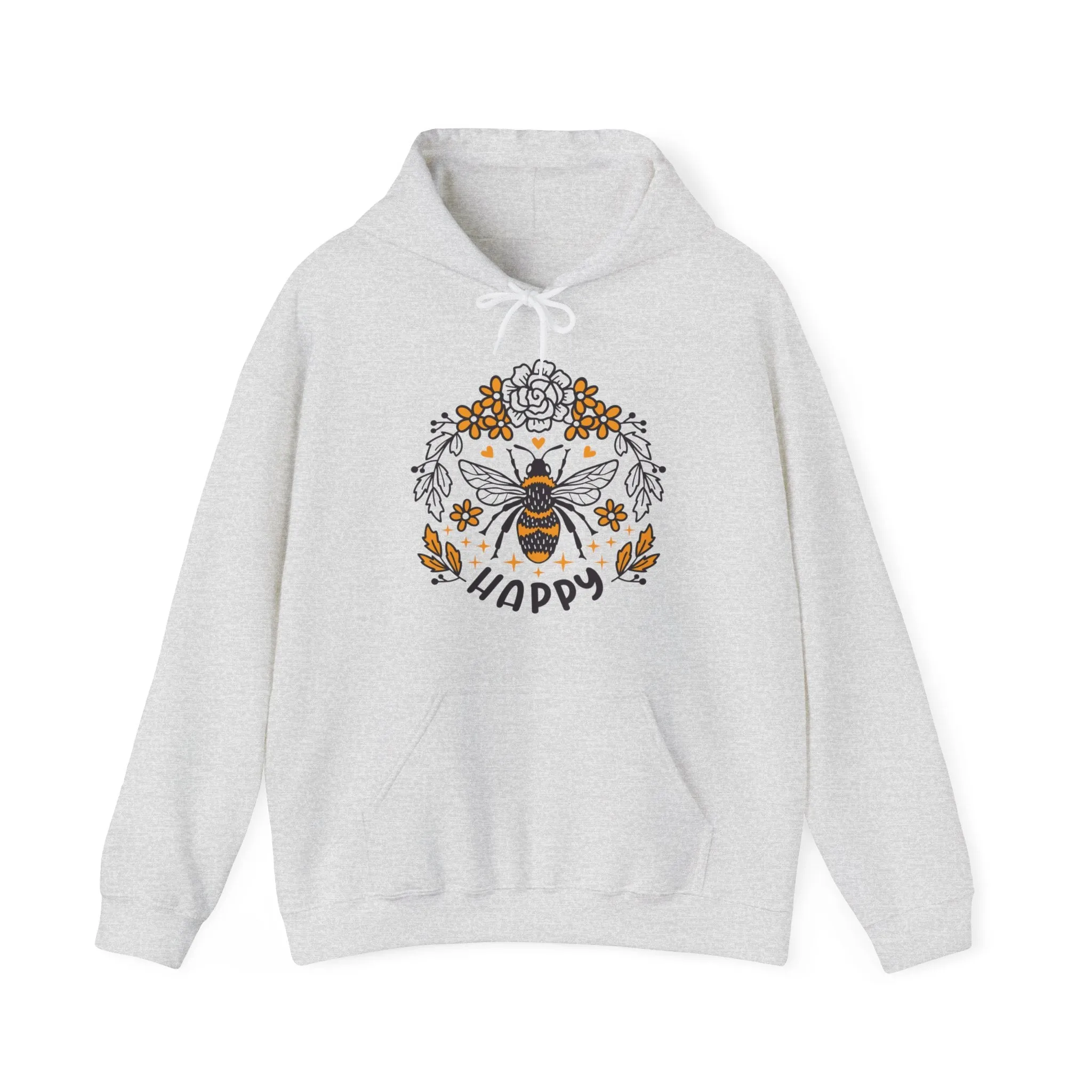 Bee Happy, Heavy Blend™ Hooded Sweatshirt