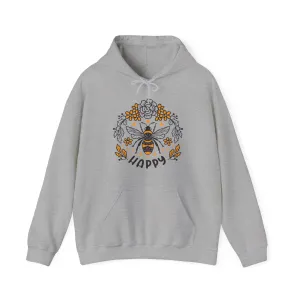 Bee Happy, Heavy Blend™ Hooded Sweatshirt