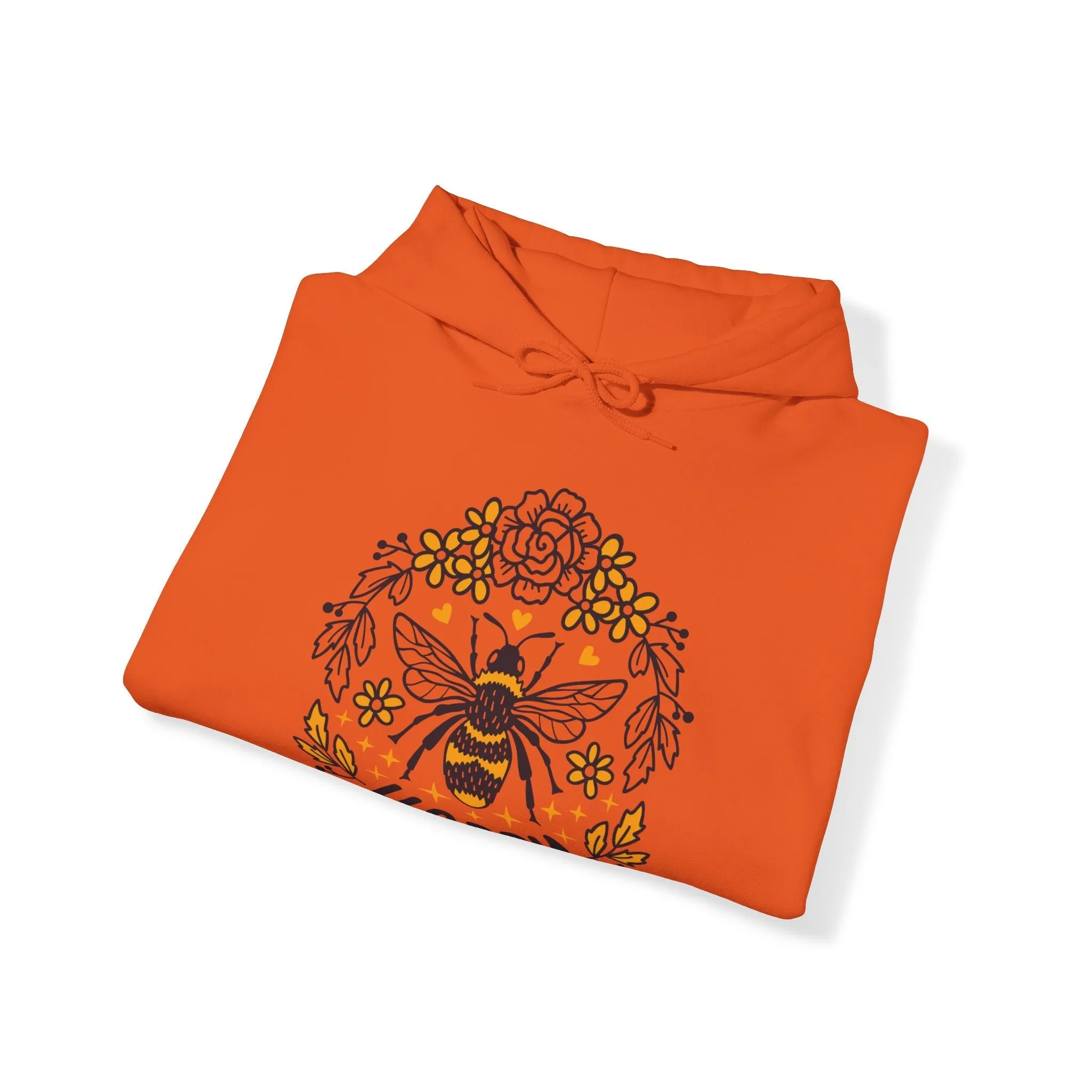 Bee Happy, Heavy Blend™ Hooded Sweatshirt