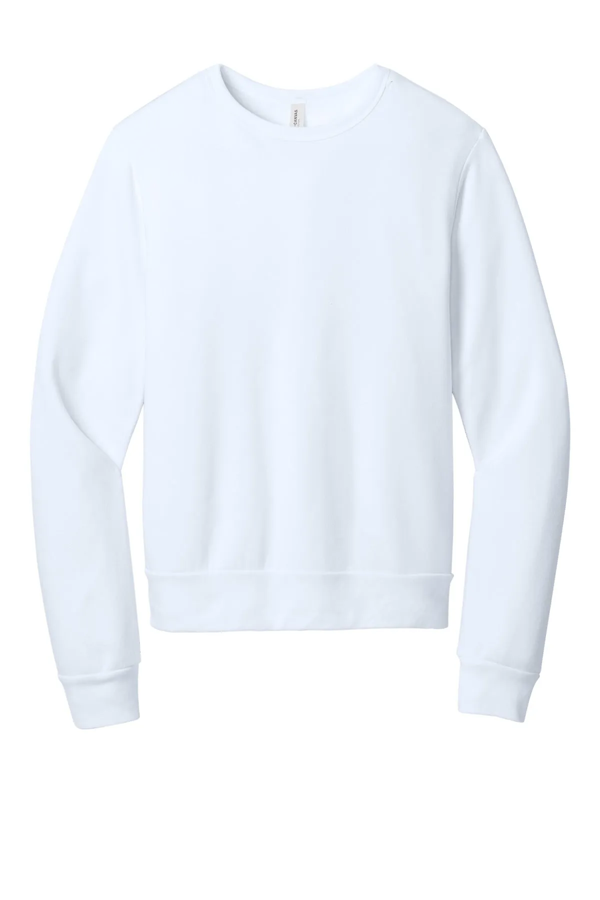 BELLA CANVAS Unisex Sponge Fleece Classic Crewneck Sweatshirt BC3911 White