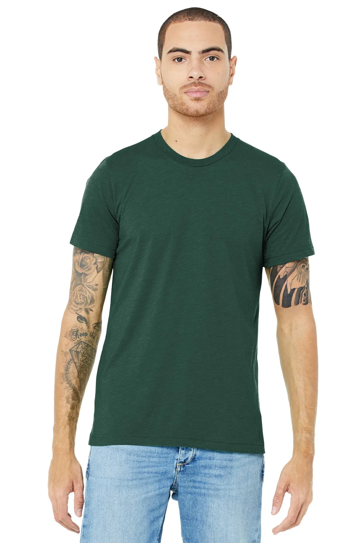 BELLA CANVAS  Unisex Triblend Short Sleeve Tee. BC3413 Solid Forest Triblend