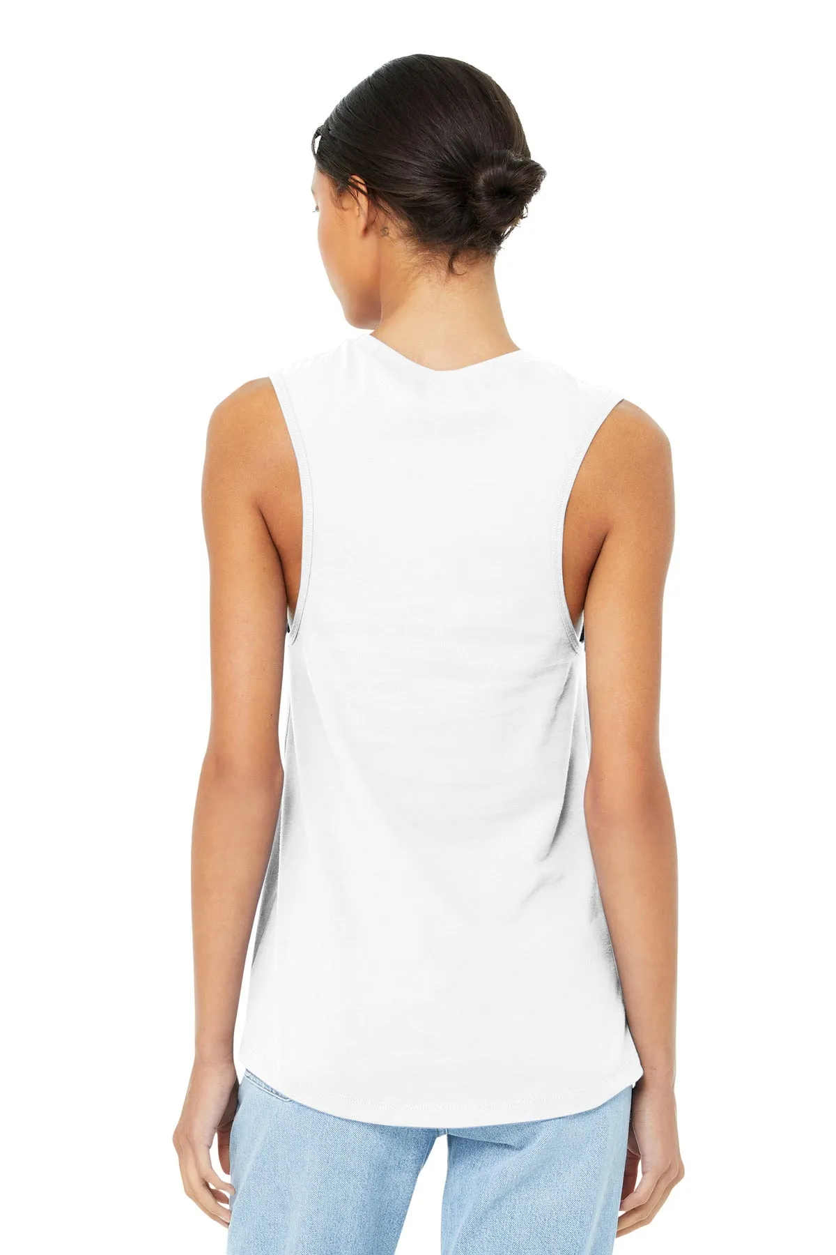 BELLA CANVAS  Women's Jersey Muscle Tank. BC6003 White