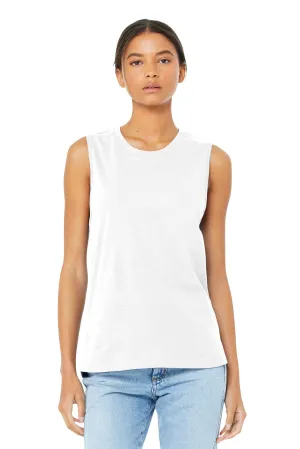 BELLA CANVAS  Women's Jersey Muscle Tank. BC6003 White