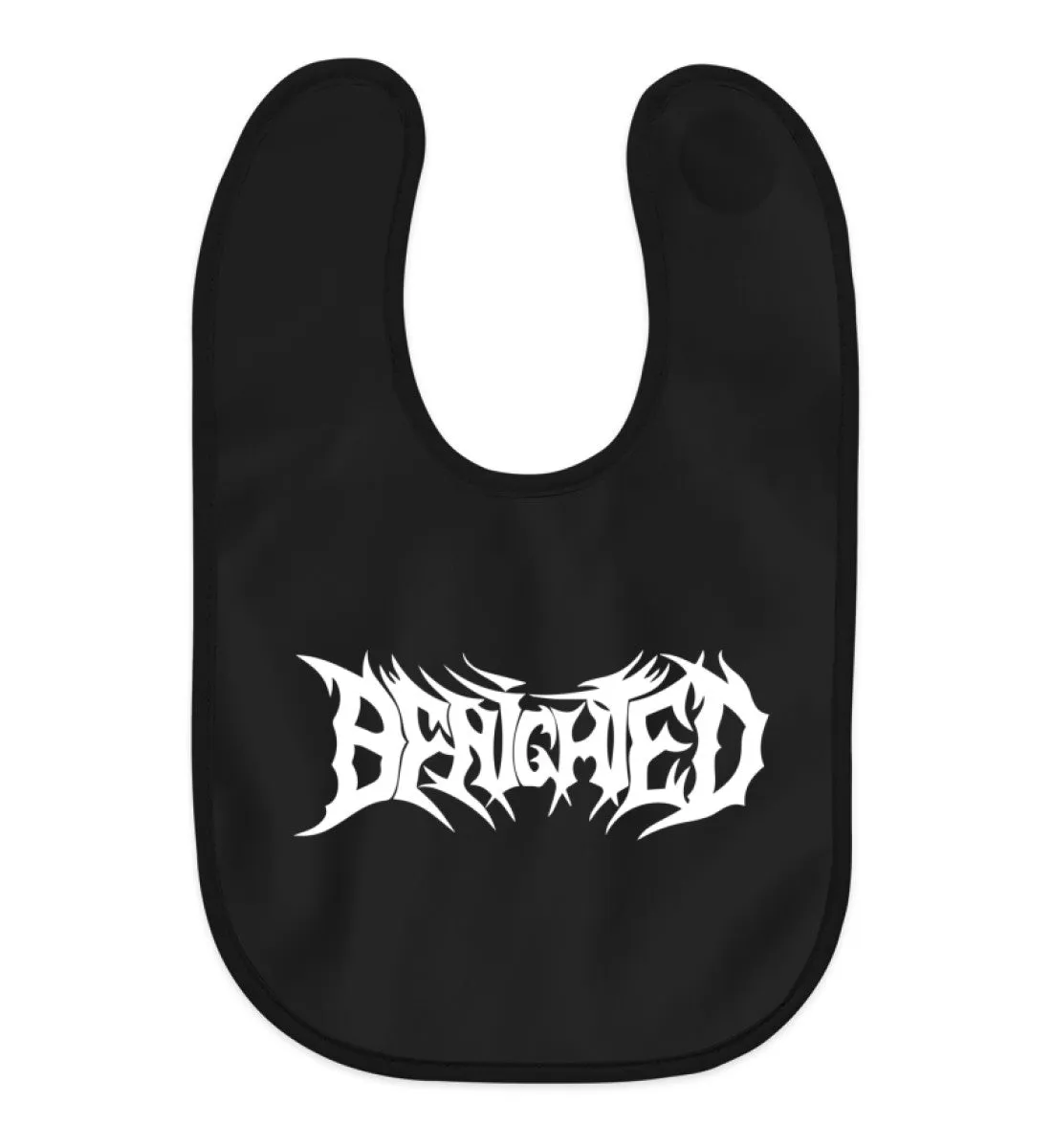 BENIGHTED | Black Baby Bib | "Logo"