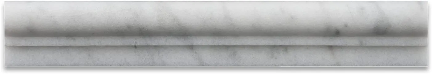 Bianco Venatino Marble 2 X 12 Polished OG-1 Chair Rail Trim - Lot of 50 pcs.