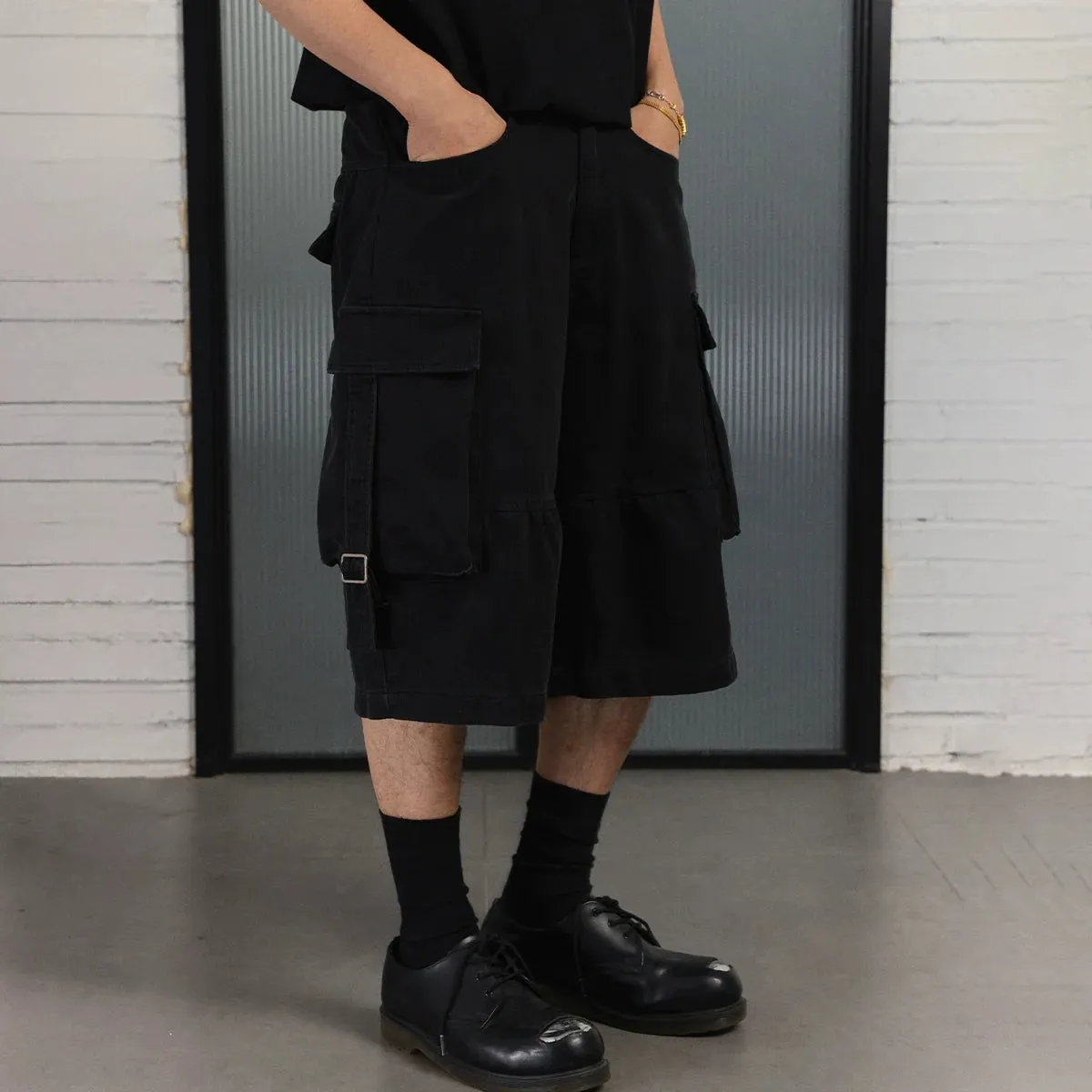 Black Cargo Shorts
