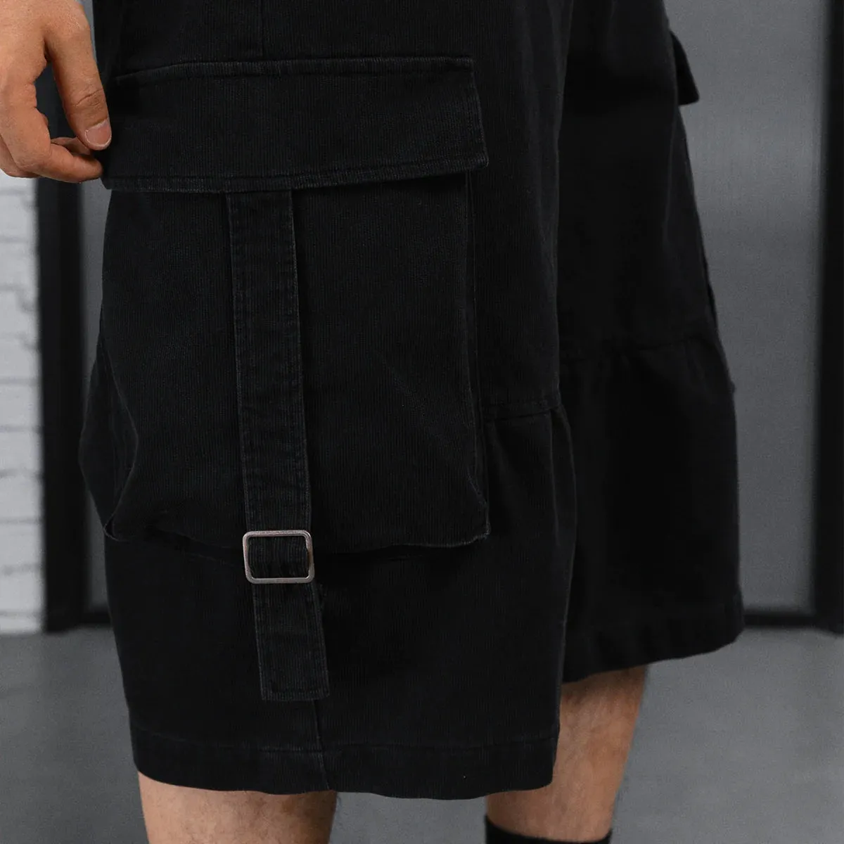 Black Cargo Shorts