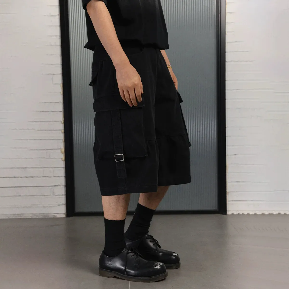 Black Cargo Shorts