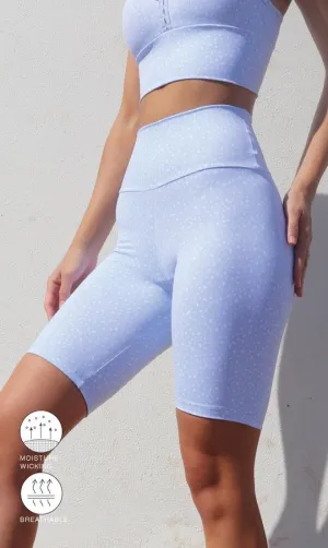Blue Cloud Star Dust Body Luxe Biker Shorts