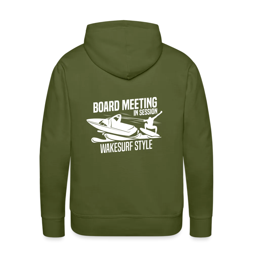 Board Meeting In Session Wakesurf Style Men’s Premium Hoodie