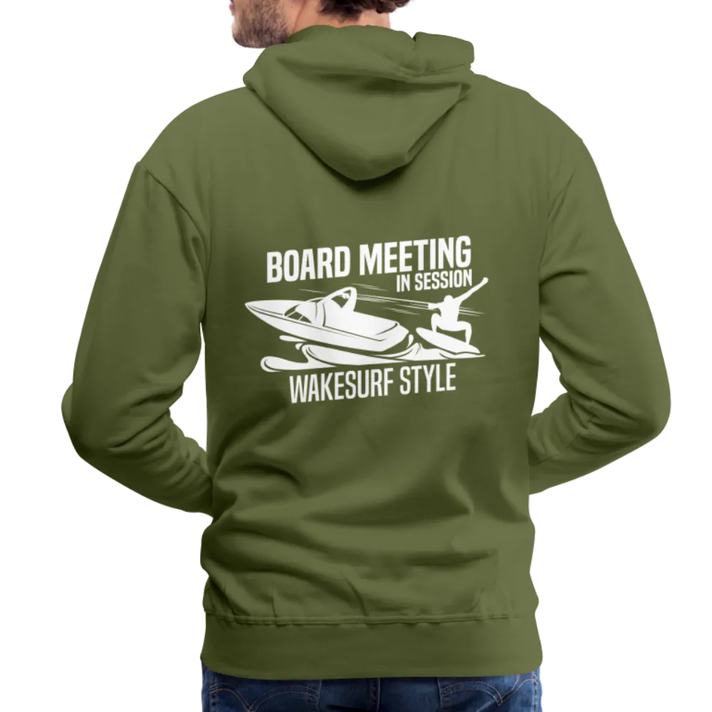Board Meeting In Session Wakesurf Style Men’s Premium Hoodie