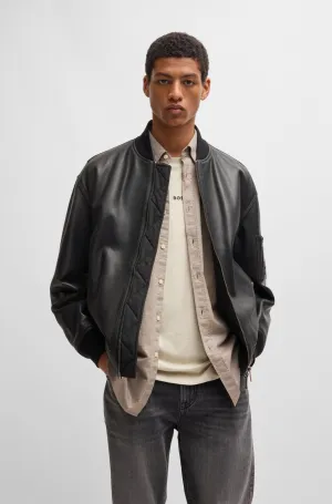 BOSS Casual Jackets Relaxed Fit in Leather - JUGE 10263675 01-50522223