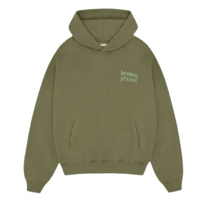 BROKEN PLANET BASICS HOODIE OLIVE GREEN