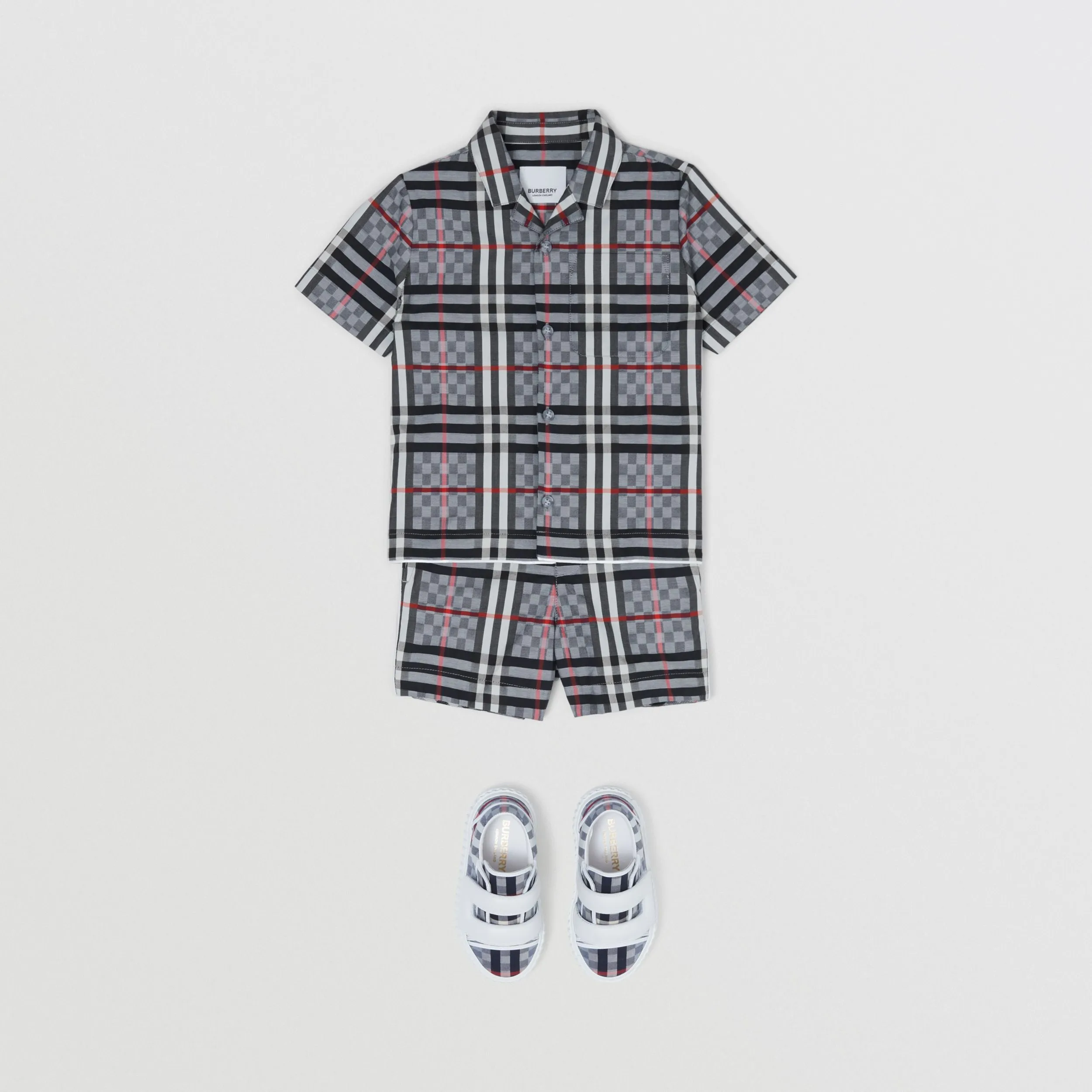 Burberry Baby Stretch Cotton Tailored Shorts