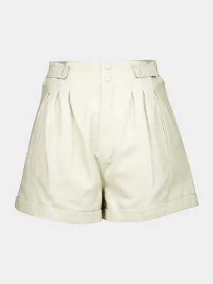 Button Detailed High Waist Shorts