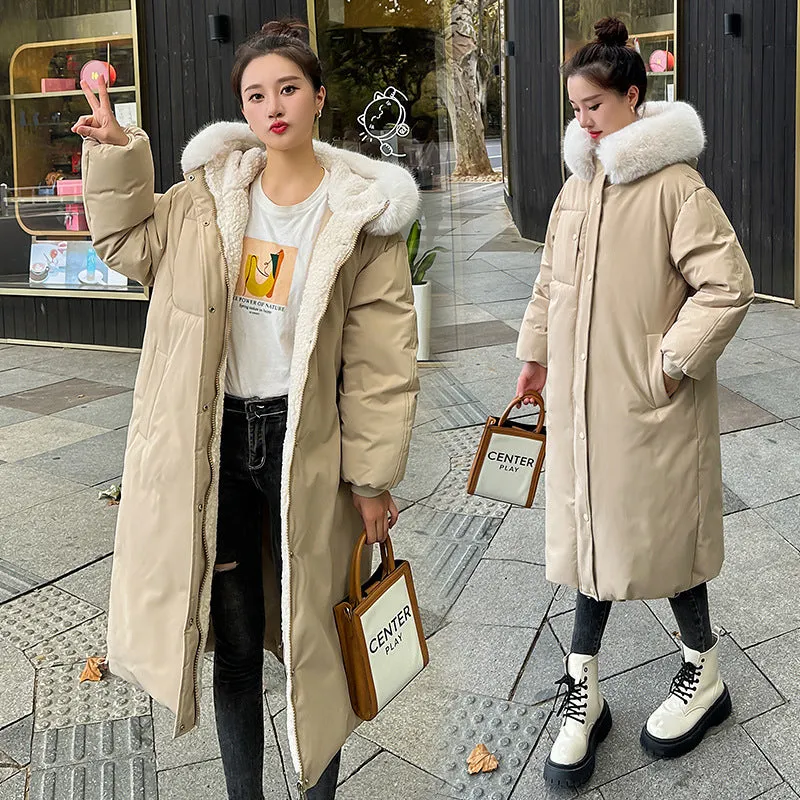 Calf-Length Insulated Parka for Women with Relaxed Fit and Windproof Features