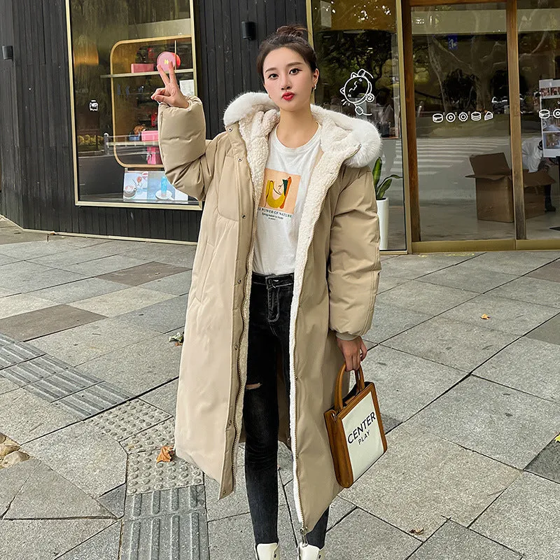 Calf-Length Insulated Parka for Women with Relaxed Fit and Windproof Features