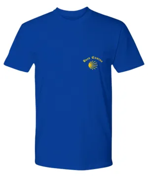 Camino Mozurabe Shirts and Hoodies el Camino de Santiago, Seashell Logo Front, Route Back