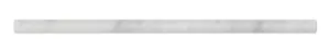 Carrara White Italian (Bianco Carrara) Marble 1/2 X 12 Pencil Liner Trim Molding (1, Polished)